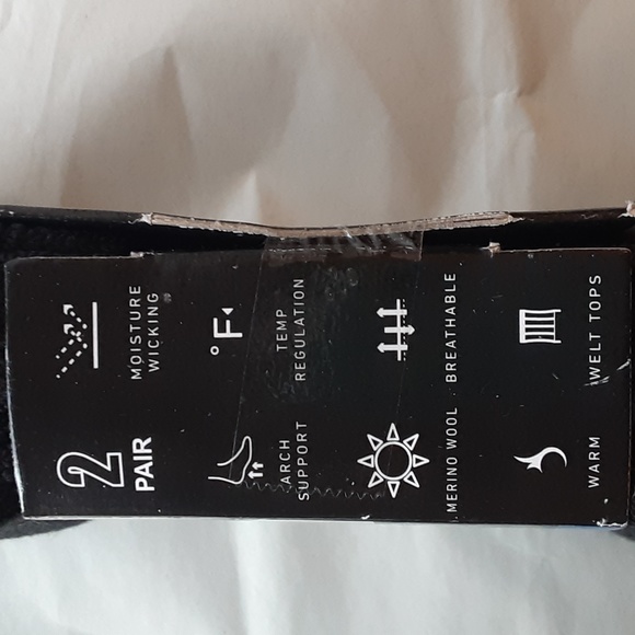 Heights Merino wool Men's crew socks  size 10-13  Black  wool/cotton/Polyester - Picture 9 of 11